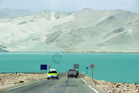 景区公路帕米尔高原背景