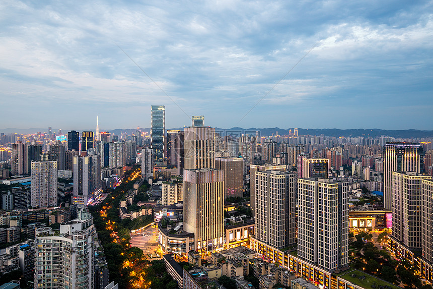 重庆城市日落傍晚风光图片