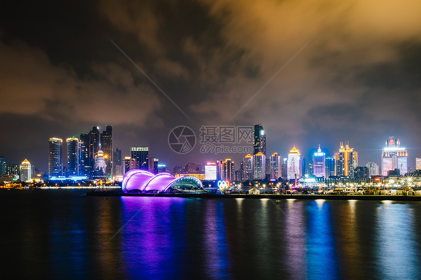 青岛海边夜景