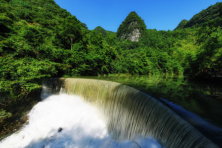 黄龙潭荔波小七孔瀑布背景