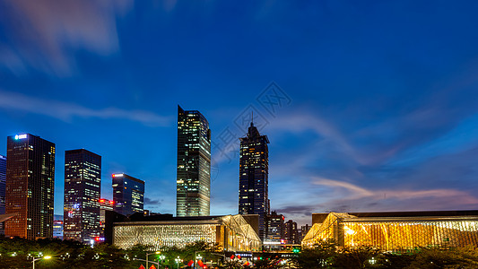 深圳图书馆夜景高清图片