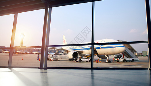 大飞机机场大厅背景设计图片
