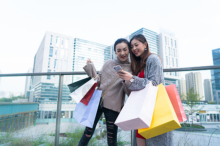 女性商城购物背景图片