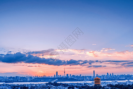 武汉地标建筑黄鹤楼背景图片