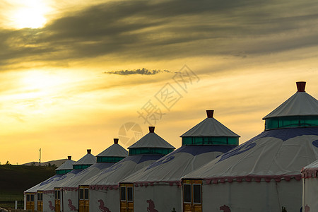 呼伦贝尔大草原蒙古包高清图片