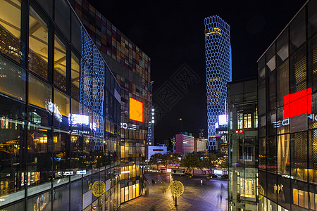 逛商店逛逛三里屯夜色背景