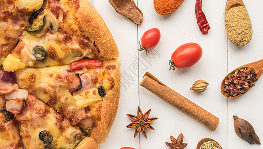 披萨西式香料高清图片