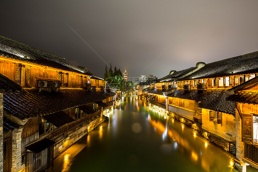 乌镇夜景图片