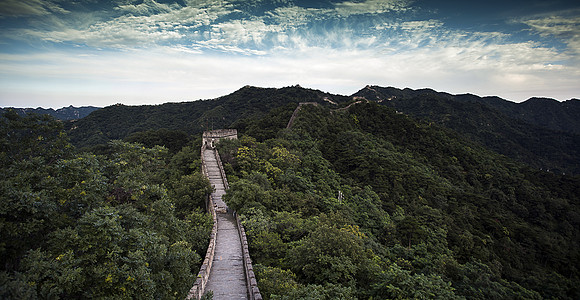 北京CBD北京地标长城背景