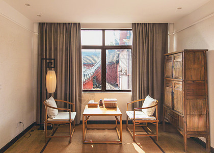 中式风格会客厅家具高清图片素材