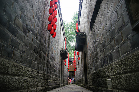 成都街道成都锦里街景背景