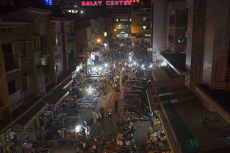 越南夜市旅行晚市高清图片