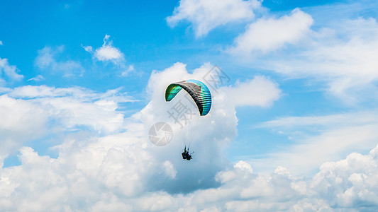 户外运动尼泊尔博卡拉滑翔伞背景