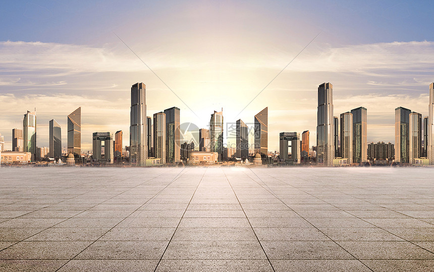 城市建筑地面背景图片