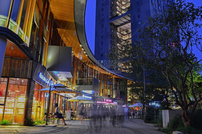 休闲街区夜景图片素材_免费下载_jpg图片格式