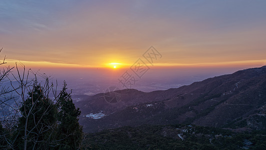 香山日出背景