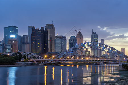 天津海河直沽桥天津直沽桥夜景背景