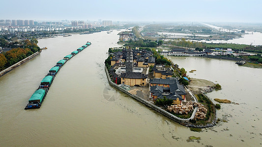 京杭大运河高邮段背景图片