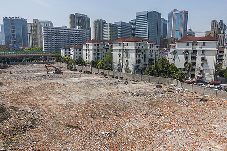 城市化进程中的拆迁和建设背景图片