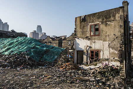 城市化进程中的拆迁和建设背景图片