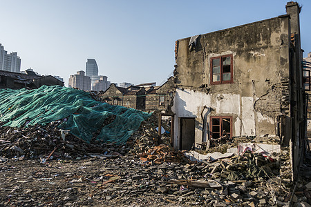 城市化进程中的拆迁和建设背景图片