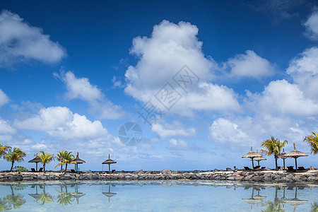 毛里求斯旅游海景背景