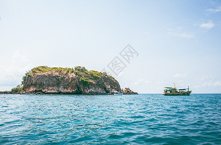 沙美岛蓝色海景背景