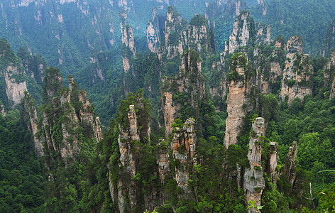 群山悬崖航拍张家界背景