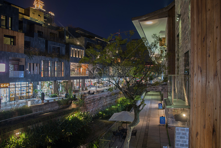休闲街区夜景图片素材_免费下载_jpg图片格式
