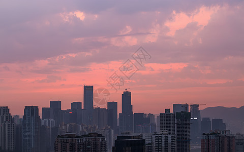 重庆特色风景城市的朝霞背景