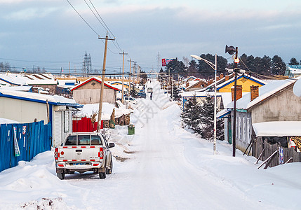 东北雪村雪景图片