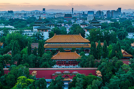 北京景山北京城市景观背景