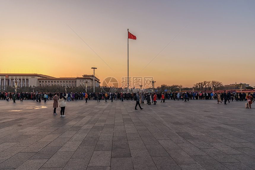 天安门广场国旗图片