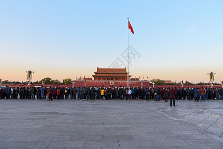 公共广场天安门广场国旗背景