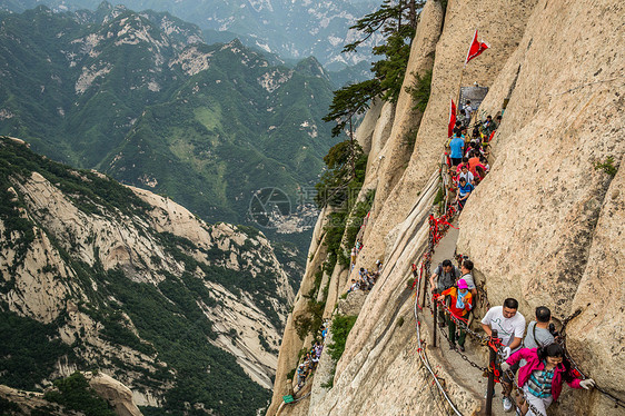 五岳华山旅游自由行爬山长空栈道图片