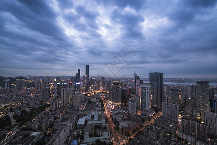 海边酒店夜景现代城市大连夜景背景