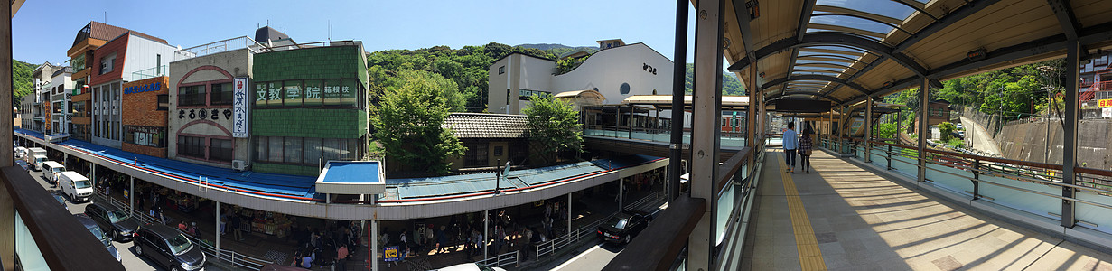 日本箱根的街景全景图片