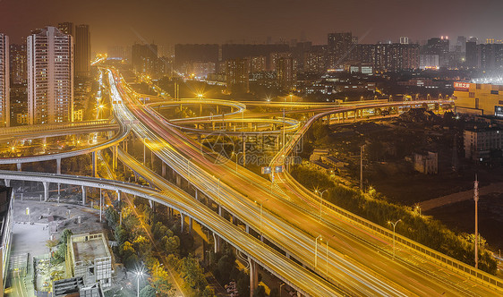 立交桥夜景图片