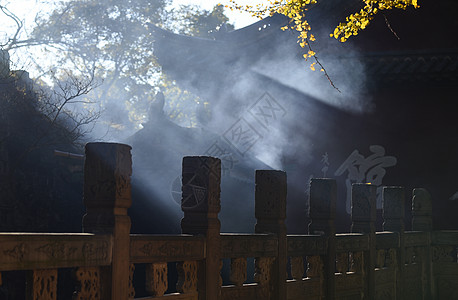 斜阳下的寺庙背景