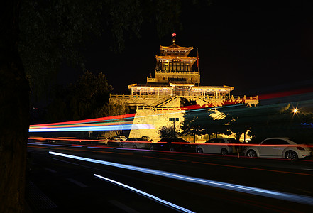 西安城楼夜景图片