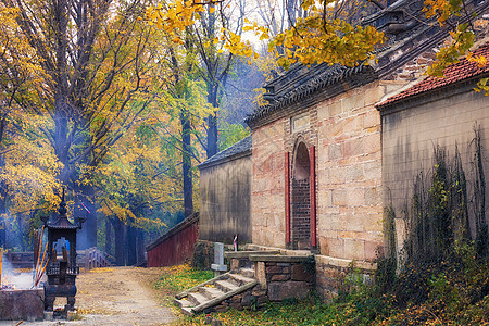 幽静寺庙背景图片