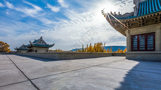 武汉古建筑湖北武汉大学建筑背景