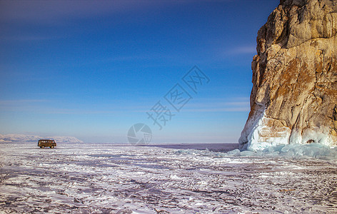 壮观大气的冰湖背景图片