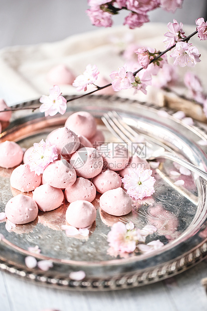 粉红桃花小甜品图片