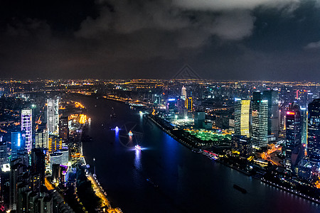 上海夜景陆家嘴城市夜景高清图片