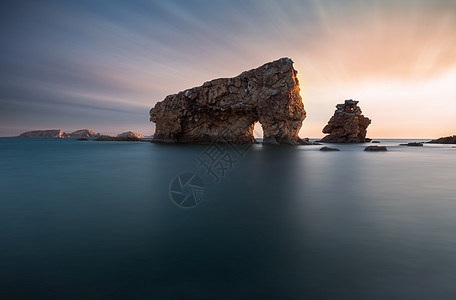 海景天空平静的海岸风光背景