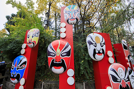 京剧脸谱中国风川剧脸谱背景