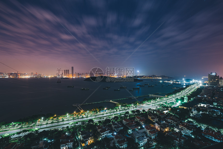 厦门城市全貌夜景图片