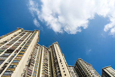 土拍建筑住宅高楼仰拍背景