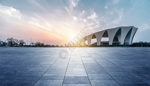 广场城市建筑地面背景设计图片